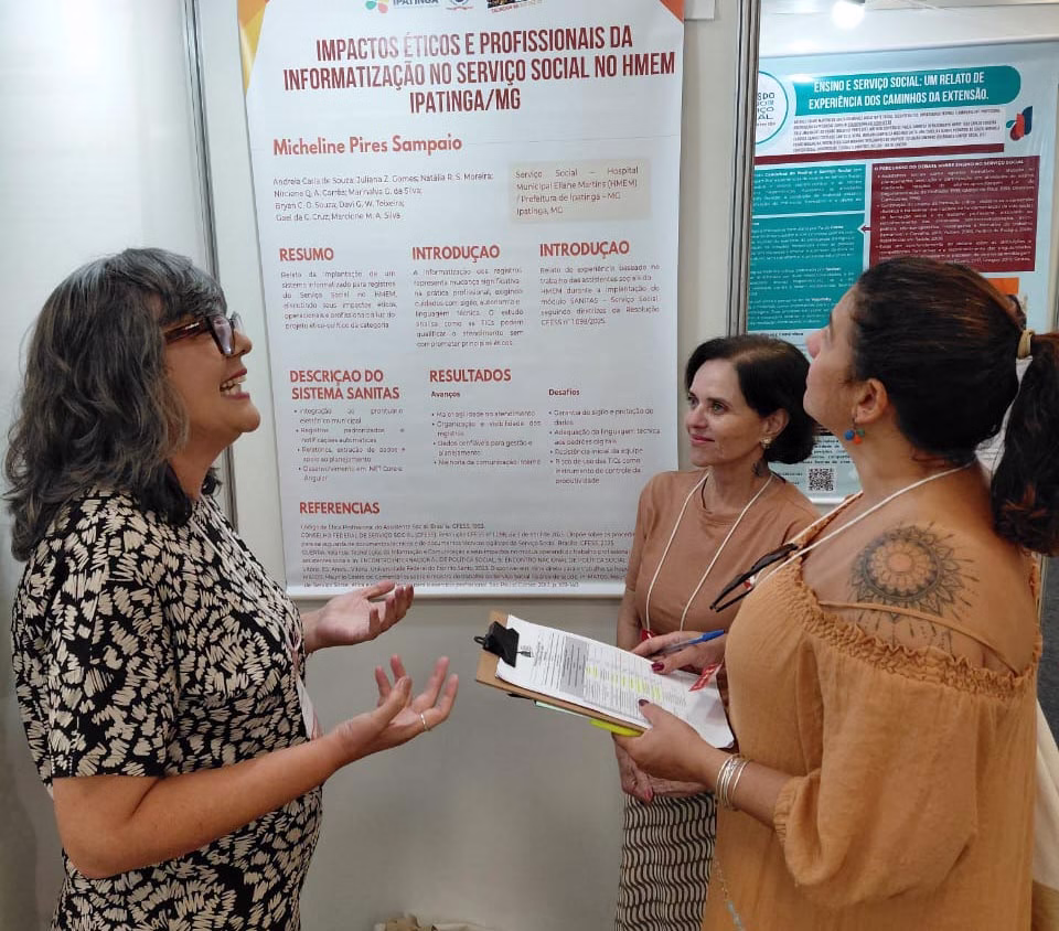 Ipatinga apresenta inovação do Serviço Social do HMEM no 18º Congresso Brasileiro de Assistentes Sociais